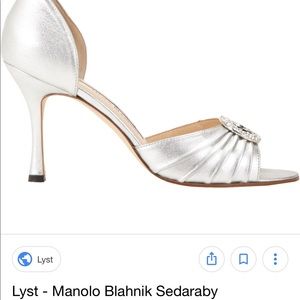 Escarpins Manolo Blahnik ASTUTADO 105 - Argent Nappa - Pointure 40 - Talon Haut - Neuf Boîte